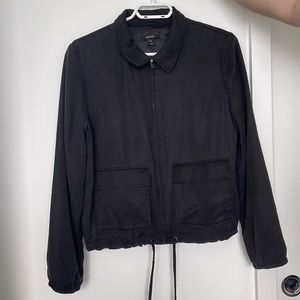 RW & Co lyocell black bomber jacket M